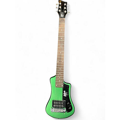 Used Hofner SHORTY  GREEN Solid Body Electric Guitar GREEN