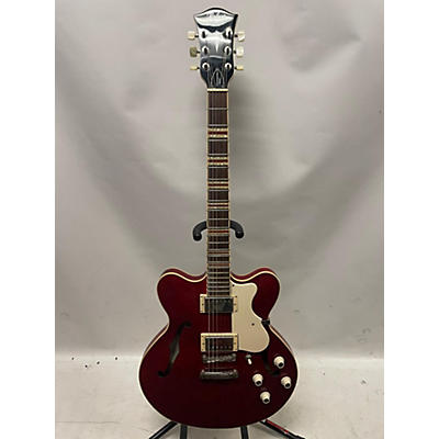 Used Hofner Verythin Standard Trans Red Hollow Body Electric Guitar