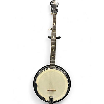 Used Hohner 5 String Resonator Banjo White Banjo