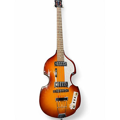 Used Hohner B-BASS Tobacco Burst Electric Bass Guitar