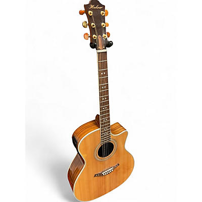 Used Hohner EA65CEQ Natural Acoustic Electric Guitar