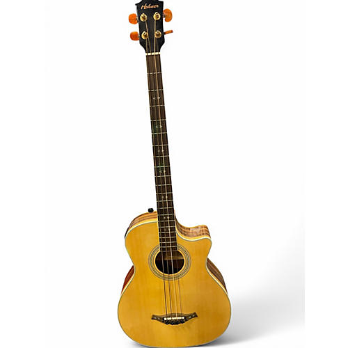 Used Hohner EAB65 Natural Acoustic Bass Guitar Natural