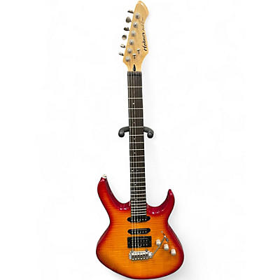 Used Hohner HRG DLX HSS 2 Tone Sunburst Solid Body Electric Guitar