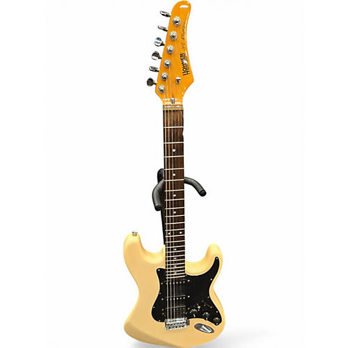 Used Hohner ST LEAD Cream Solid Body Electric Guitar Cream