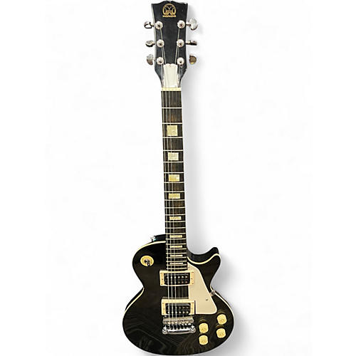 Used Hondo 1984 SINGLE CUT BLACK Solid Body Electric Guitar BLACK