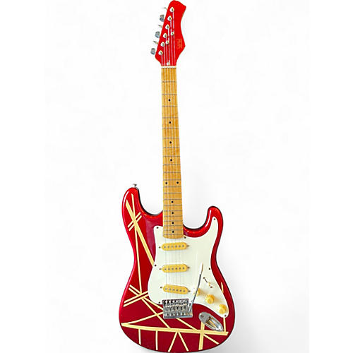 Used Hondo Deluxe Series EVH Red Solid Body Electric Guitar Red