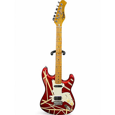 Used Hondo FAME 761 RED/WHITE STRIPE Solid Body Electric Guitar