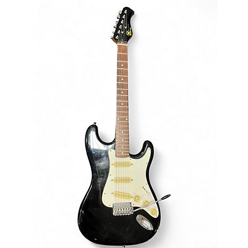 Used Hondo H76 Black Solid Body Electric Guitar Black