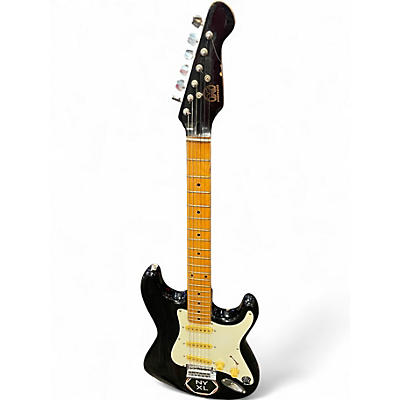 Used Hondo H77 Black Solid Body Electric Guitar