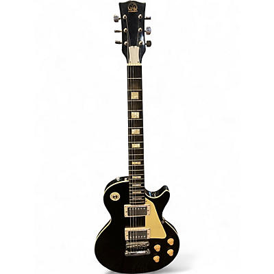 Used Hondo LP Black Solid Body Electric Guitar