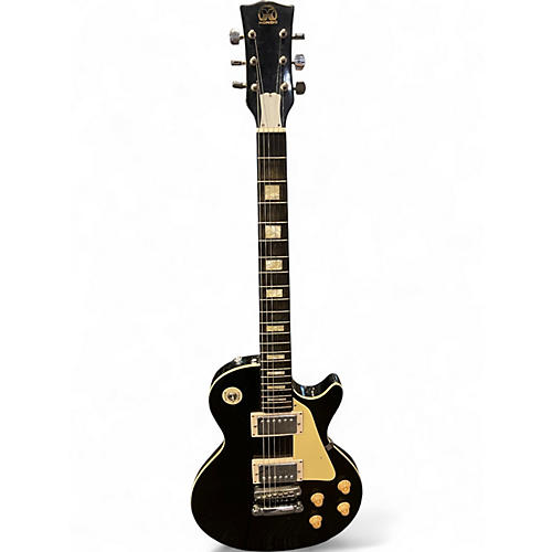 Used Hondo LP Black Solid Body Electric Guitar Black