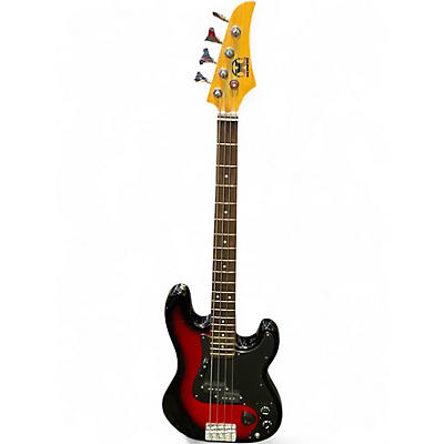 Used Hondo Pbass Candy Red Burst Electric Bass Guitar