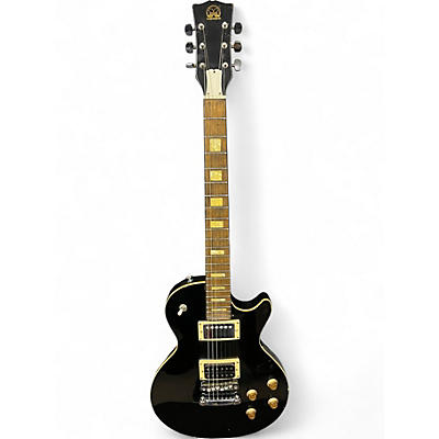 Used Hondo single cut Black Solid Body Electric Guitar