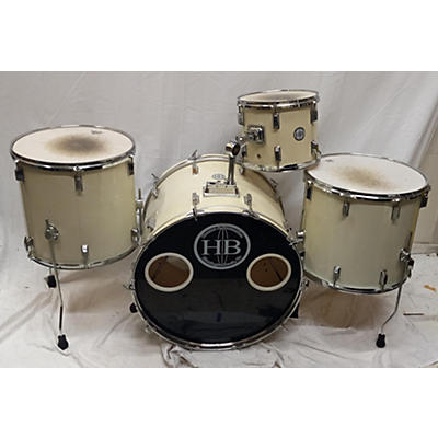 Used Huntington Beach 4 piece 4 Piece Drum Set White Drum Kit