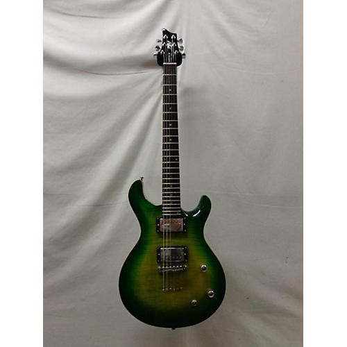Used IYV Double Cutaway Plus Top Lime Green Burst Solid Body Electric