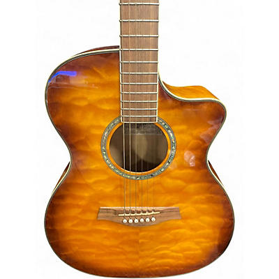 Used Ibanez A300EVV Orange Acoustic Guitar