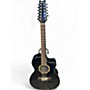Used Ibanez AAD1012E Black 12 String Acoustic Electric Guitar Black