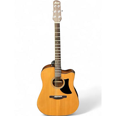 Used Ibanez AAD50CE Advanced Acoustic Grand Dreadnought Natural Acoustic Electric Guitar