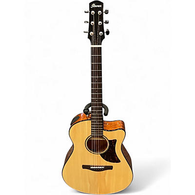 Used Ibanez AAM300CE-NT natural Acoustic Electric Guitar
