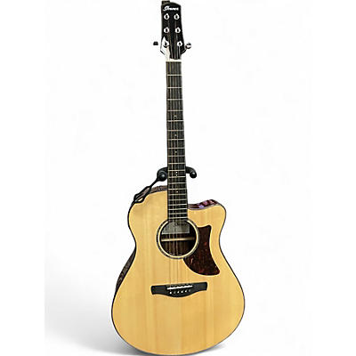 Used Ibanez AAM380CE Natural Acoustic Electric Guitar