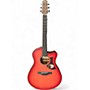 Used Ibanez AAM50CE Pink Acoustic Electric Guitar Pink