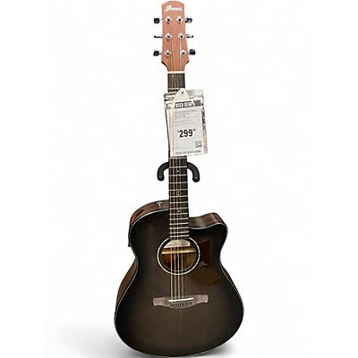 Used Ibanez AAM70CE Trans Charcoal Acoustic Electric Guitar