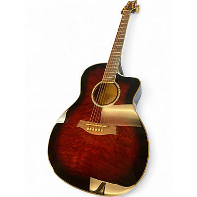 Used Ibanez AC300E red Acoustic Electric Guitar