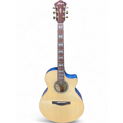 Used Ibanez AE390-NTA NATURAL WITH BLUE B&S Acoustic Electric Guitar NATURAL WITH BLUE B&S