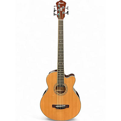 Used Ibanez AEB105E ELEC/ACOUS Natural Acoustic Bass Guitar