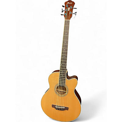 Used Ibanez AEB105E-NT Natural Acoustic Bass Guitar
