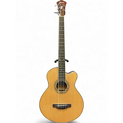 Used Ibanez AEB105E-NT Natural Acoustic Bass Guitar