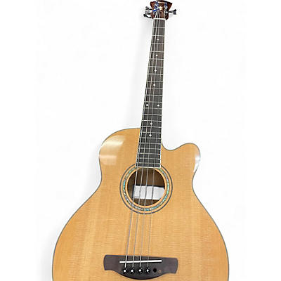 Used Ibanez AEB105E Natural Acoustic Bass Guitar