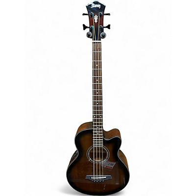 Used Ibanez AEB10BBE-DVS Dark Violin Sunburst Acoustic Bass Guitar