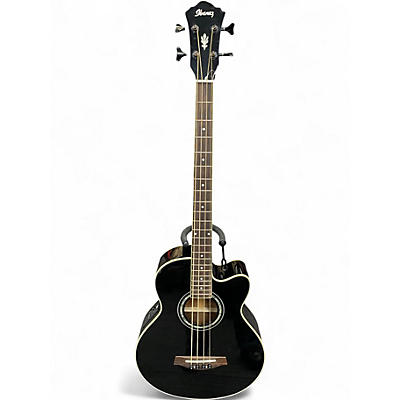 Used Ibanez AEB10BE Black Acoustic Bass Guitar