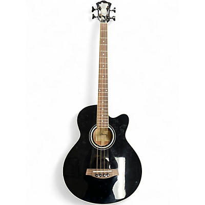 Used Ibanez AEB10BE Black Acoustic Bass Guitar