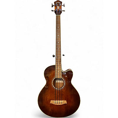 Used Ibanez AEB10DVS1301 2 Tone Sunburst Acoustic Bass Guitar