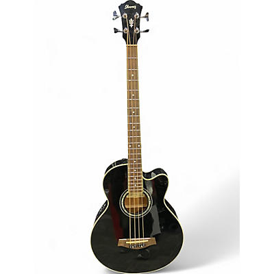 Used Ibanez AEB10E Black Acoustic Bass Guitar