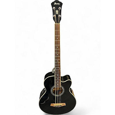 Used Ibanez AEB10E Black Acoustic Bass Guitar