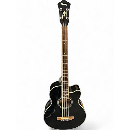Used Ibanez AEB10E Black Acoustic Bass Guitar Black
