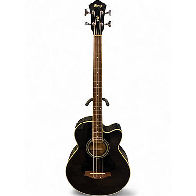 Used Ibanez AEB10E Black Acoustic Bass Guitar