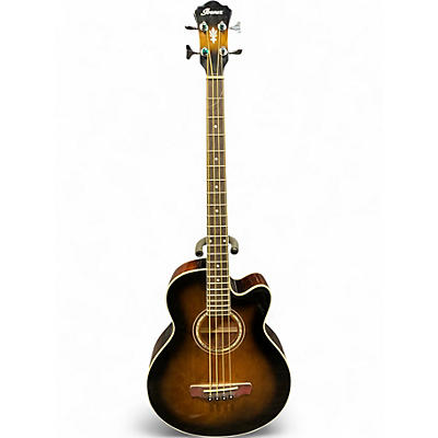 Used Ibanez AEB10E Dark Violin Burst Acoustic Bass Guitar
