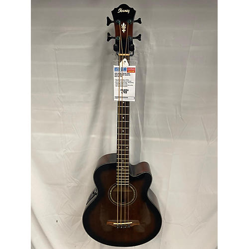 Ibanez Used Ibanez AEB10E Dark Violin Sunburst Acoustic Bass Guitar Dark Violin Sunburst