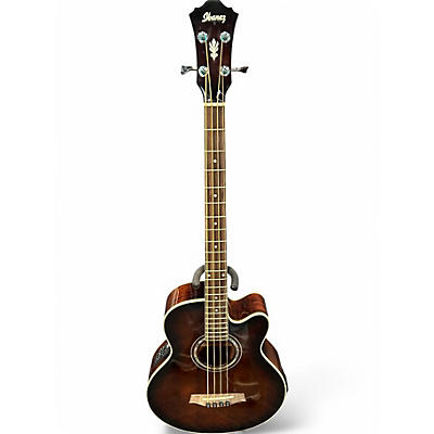 Used Ibanez AEB10E Dark Violin Sunburst Acoustic Bass Guitar