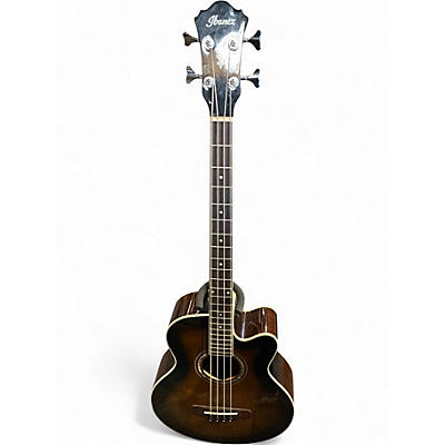 Used Ibanez AEB10E Dark Violin Sunburst Acoustic Bass Guitar