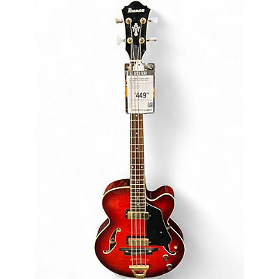Used Ibanez AEB200 Candy Red Burst Electric Bass Guitar