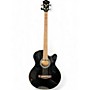 Used Ibanez AEB5E Black Acoustic Bass Guitar Black