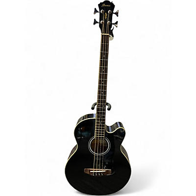 Used Ibanez AEB5E Black Acoustic Bass Guitar