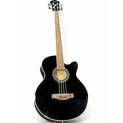 Used Ibanez AEB5E Black Acoustic Bass Guitar