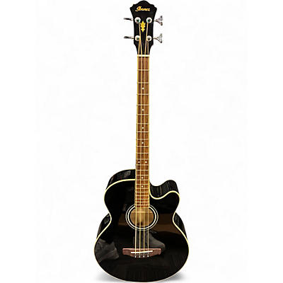 Used Ibanez AEB5E Black Acoustic Bass Guitar