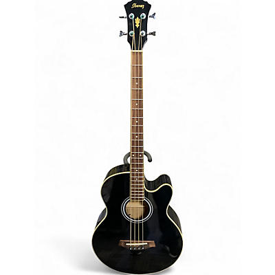 Used Ibanez AEB5E Black Acoustic Bass Guitar